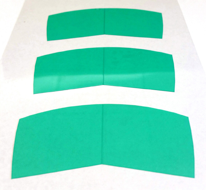 Custom green polyester high temp tape die cuts for powder coating