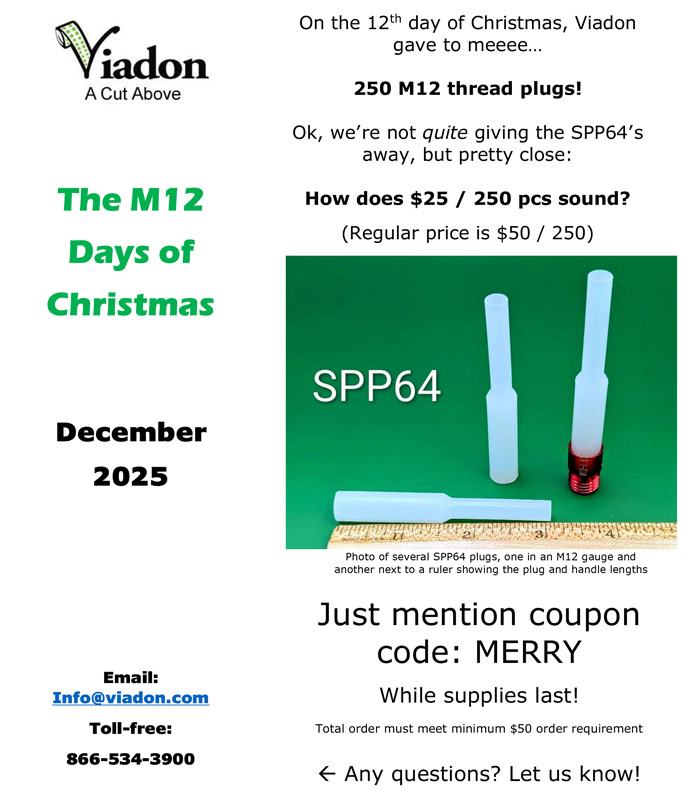 SPP64 pull plugs for M12 threaded holes 50% off