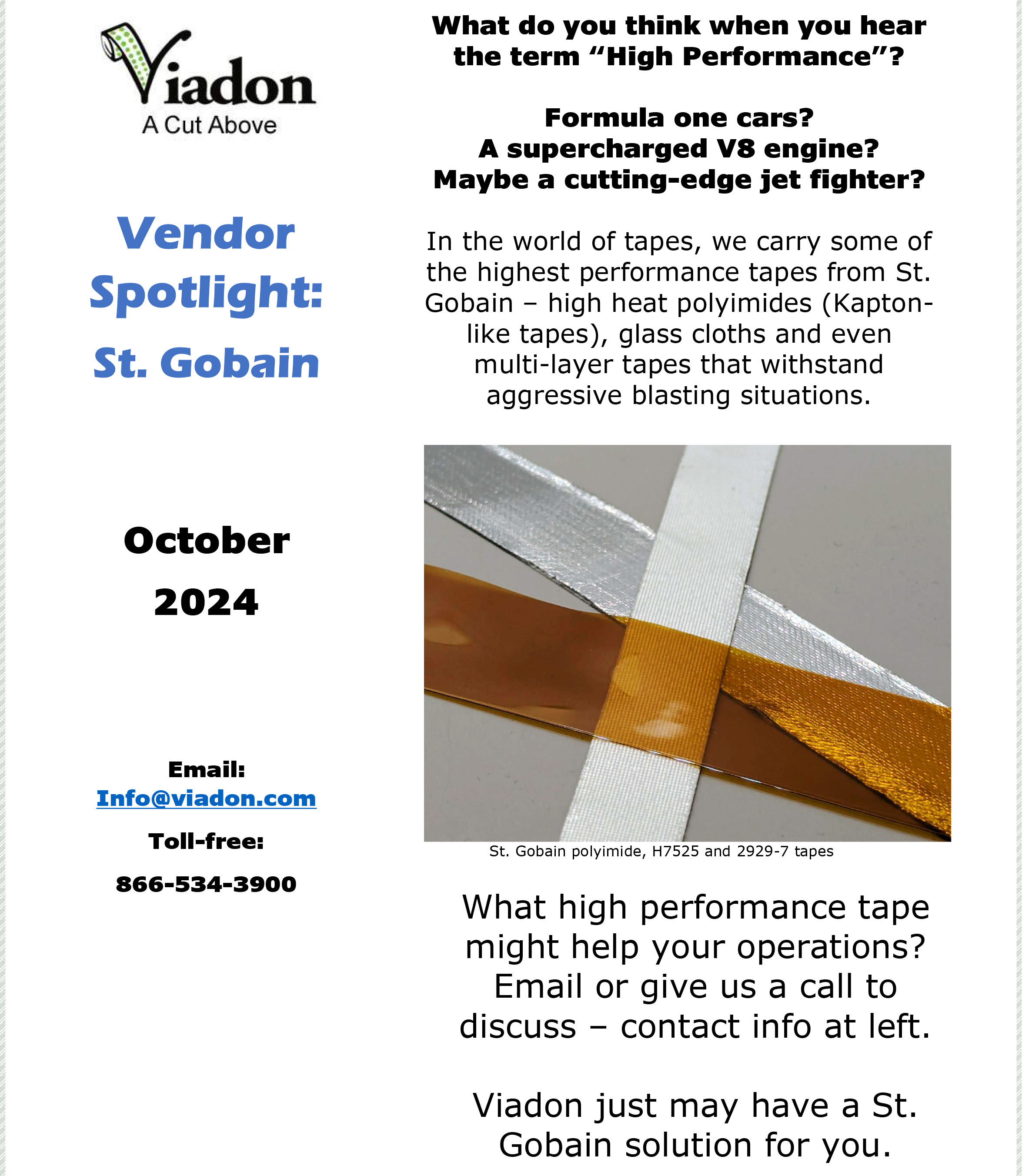 Vendor Spotlight: St. Gobain high performance tapes