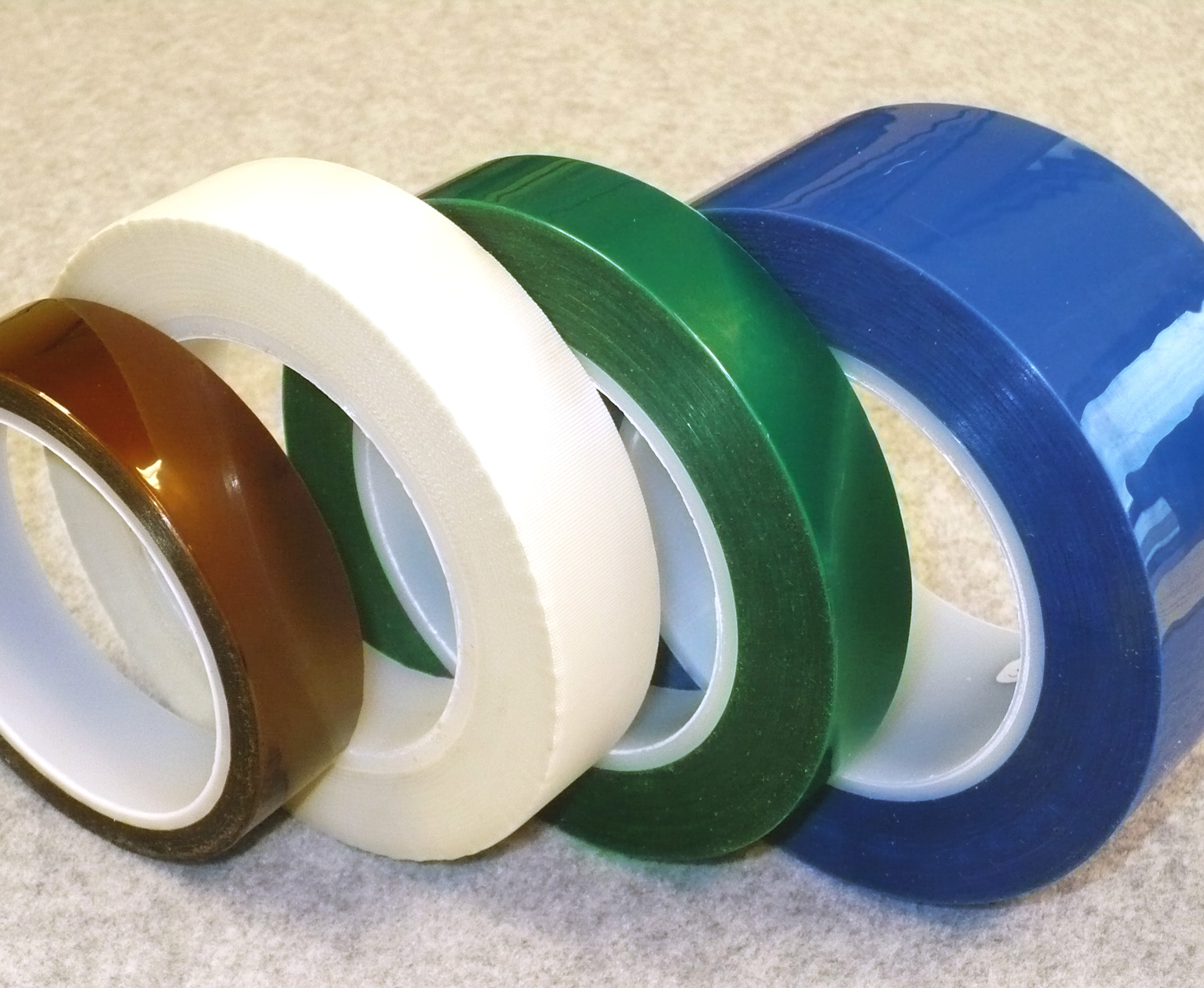 Various high temperature powder coating masking tapes