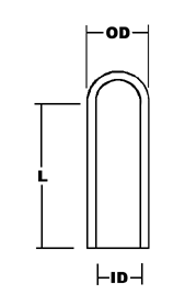 straight walled cap rounded top diagram