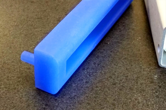 Blue silicone masking plug