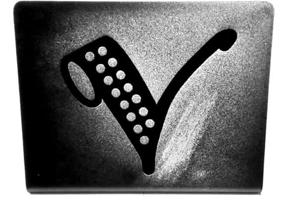 viadon logo to mask metal parts